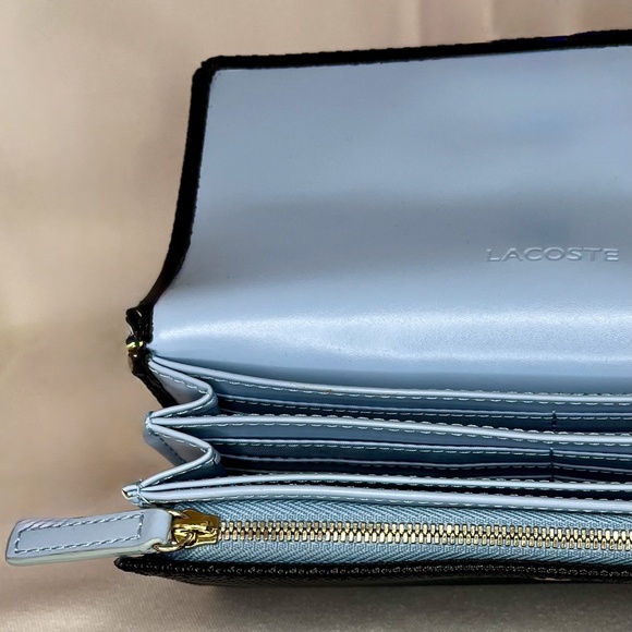 Black Leather Lacoste Wallet - Picture 9 of 10